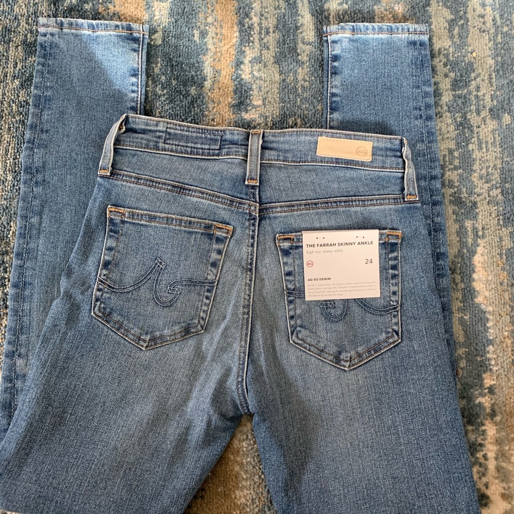 AG Adriano Goldschmied size 24R denim jeans.   Great vintage wash.   NWT skinny - Picture 2 of 4